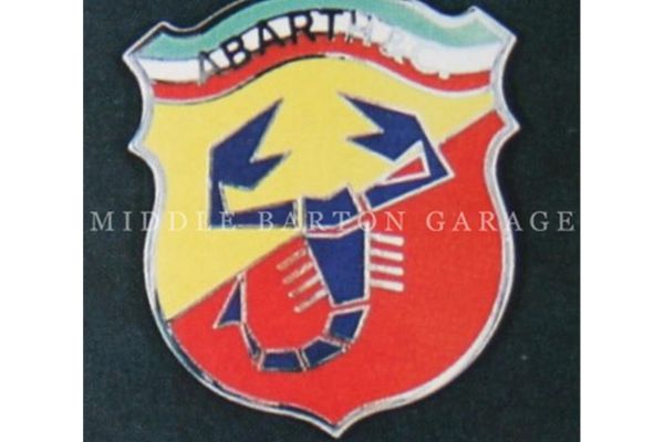 ABARTH & C." SHIELD TRICOLOR BACK 70MM "